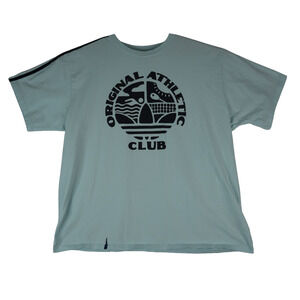 Adidas Original Athletic Club 3-Stripe Graphic‎ T-Shirt Mens XXL Trefoil